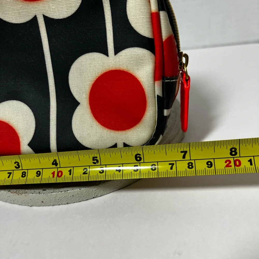 Orla Kiely Flower Design Zip Around Travel/Makeup Pouch